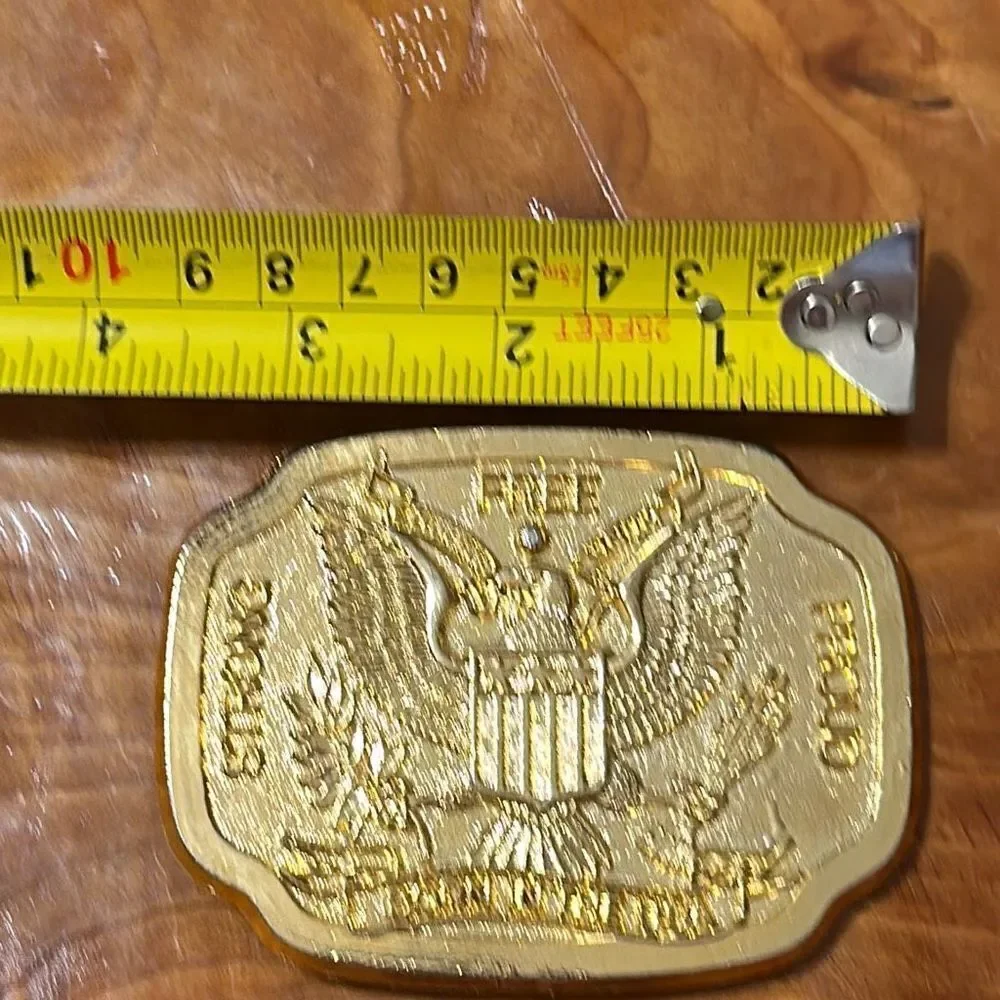 BORN IN THE U.S.A. USA STRONG FREE PROUD PATRIOTIC SEAL EAGLE BELT BUCKLE